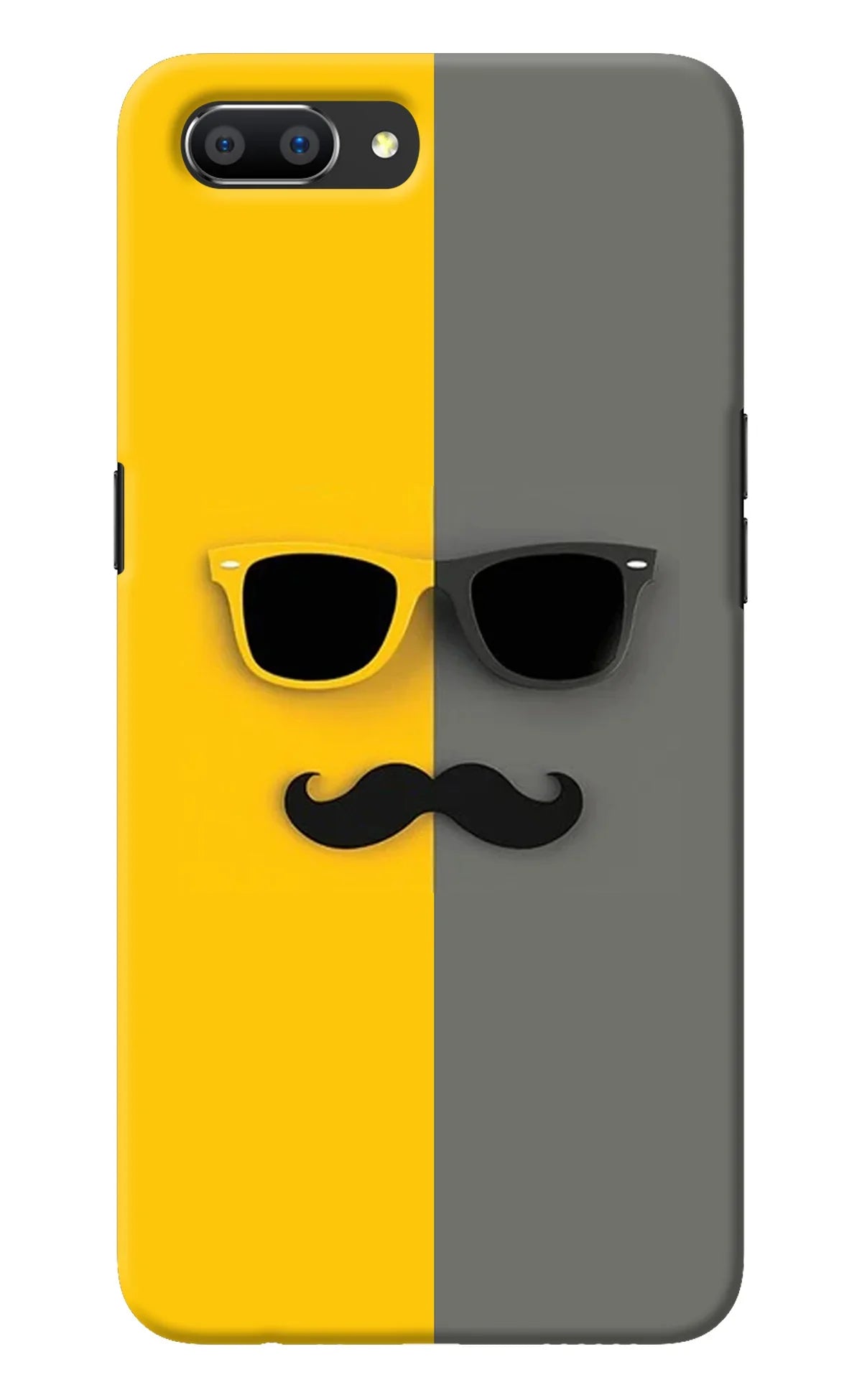 Sunglasses with Mustache Realme C1 Back Cover