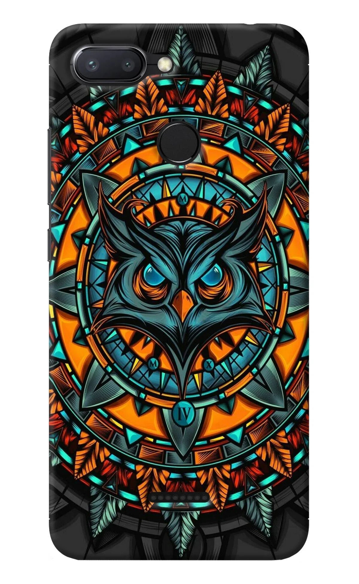 Angry Owl Art Redmi 6 Back Cover