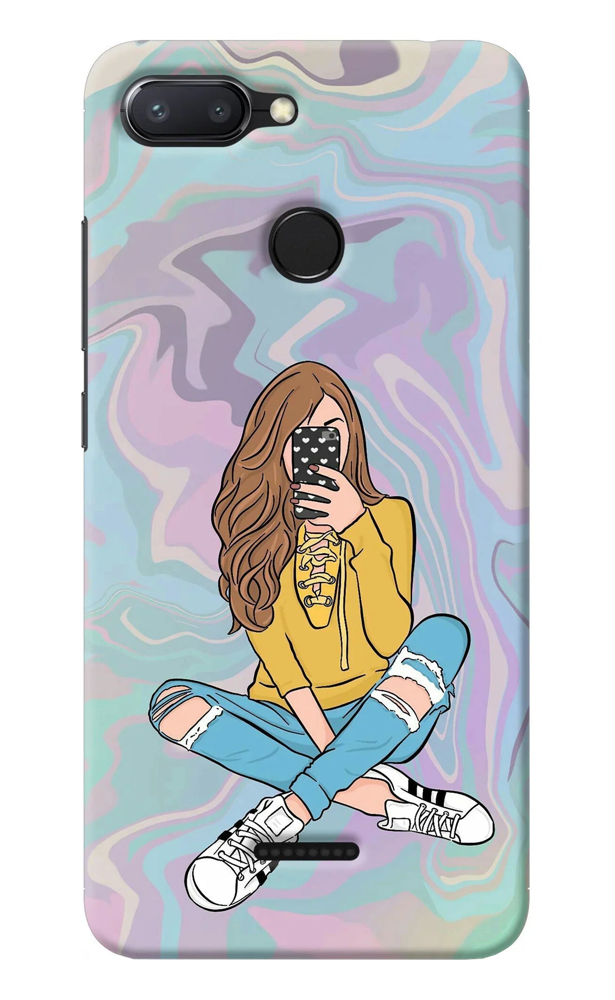 Selfie Girl Redmi 6 Back Cover