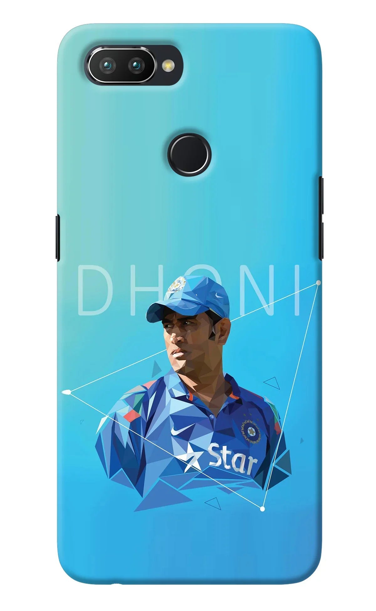 Dhoni Artwork Realme U1 Back Cover