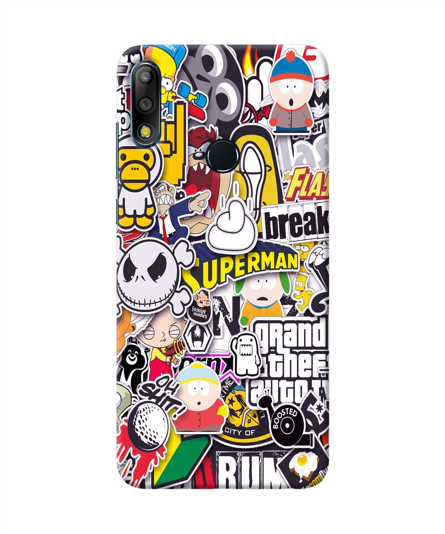 Sticker Bomb Asus Zenfone Max Pro M2 Back Cover