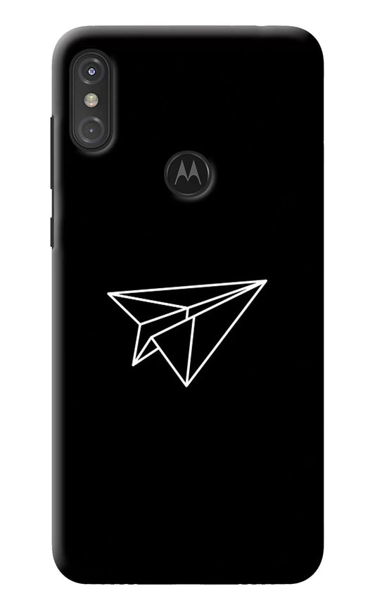 Paper Plane White Moto One Power Back Cover