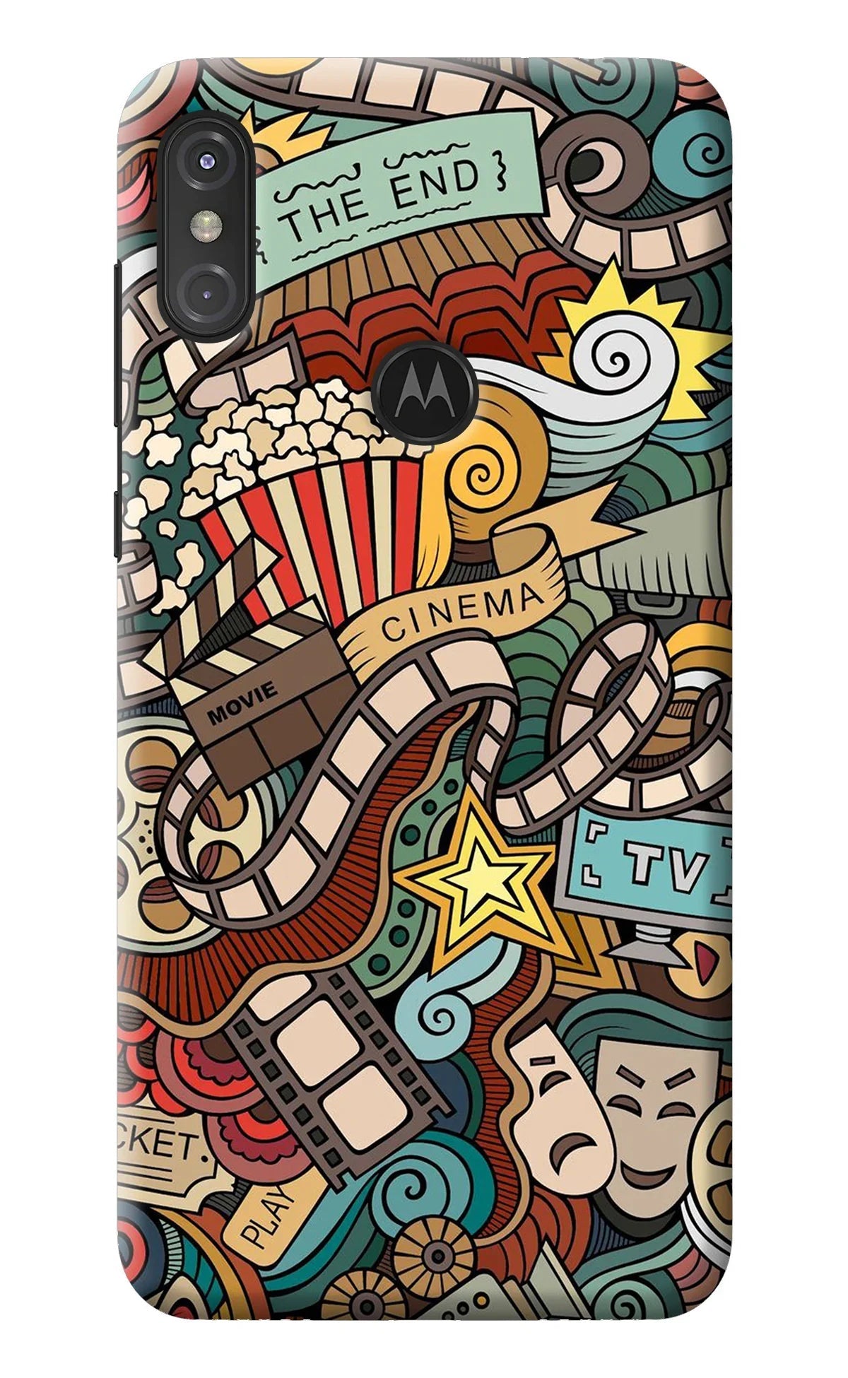 Cinema Abstract Moto One Power Back Cover