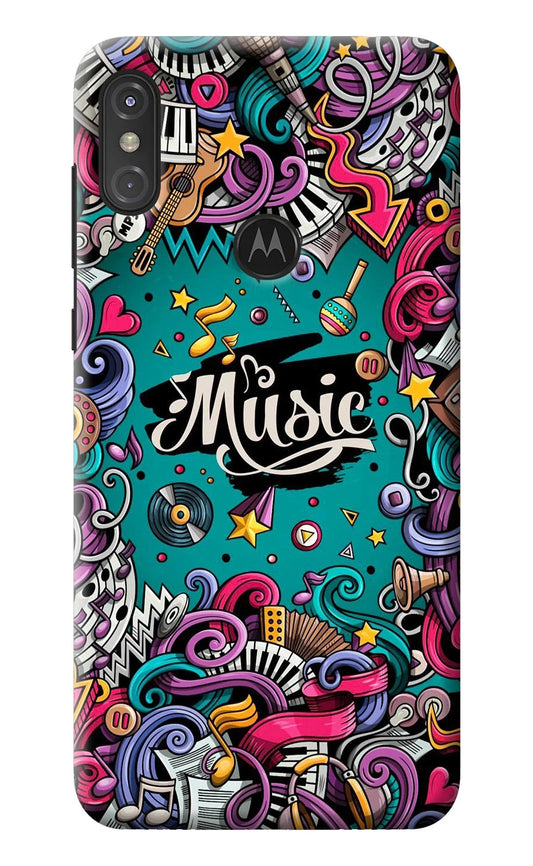 Music Graffiti Moto One Power Back Cover