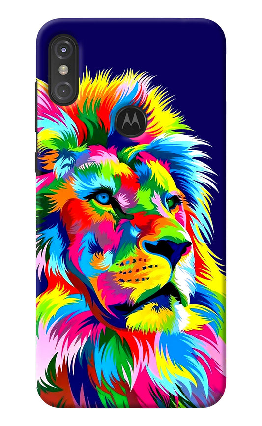 Vector Art Lion Moto One Power Back Cover