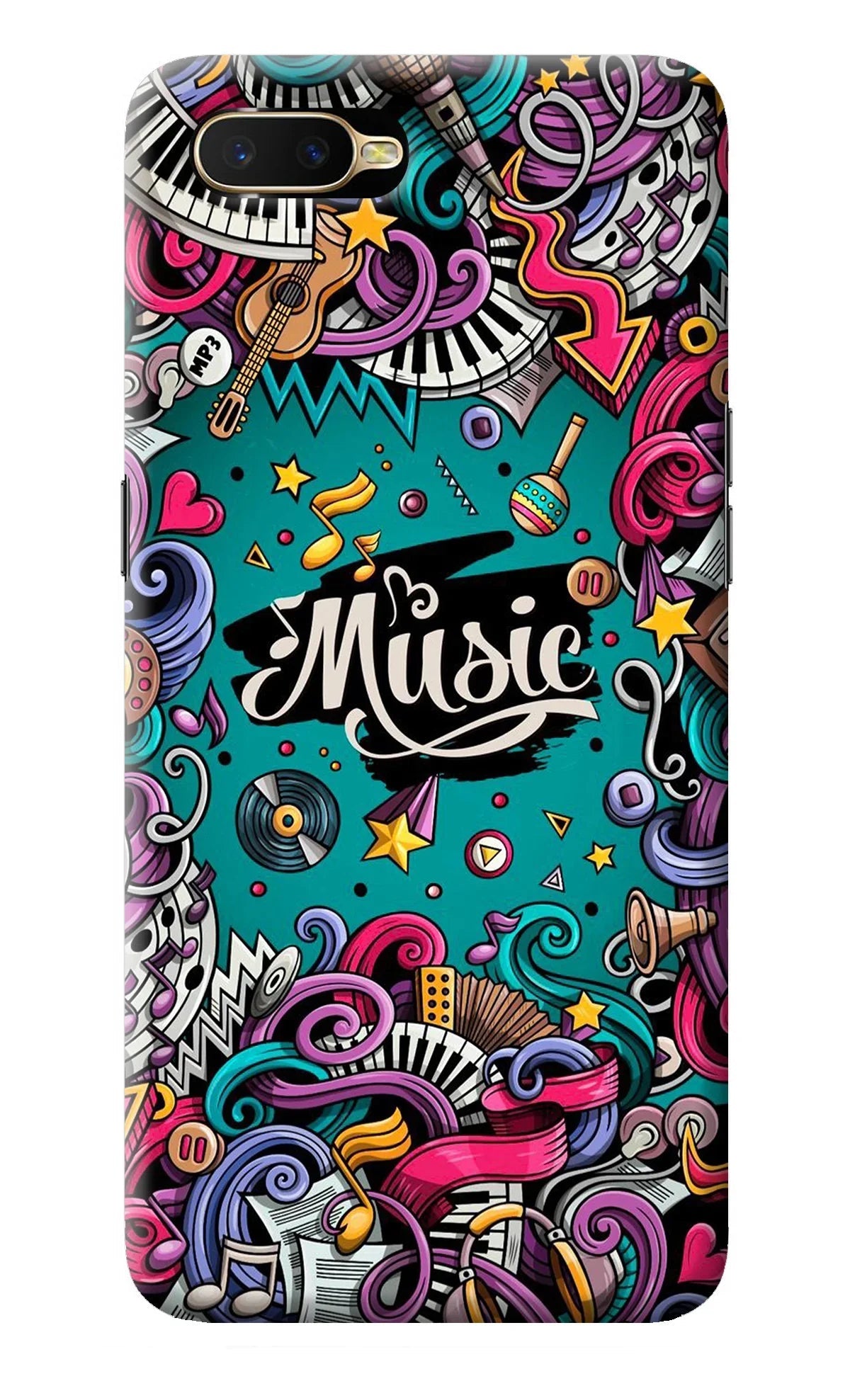 Music Graffiti Oppo K1 Back Cover