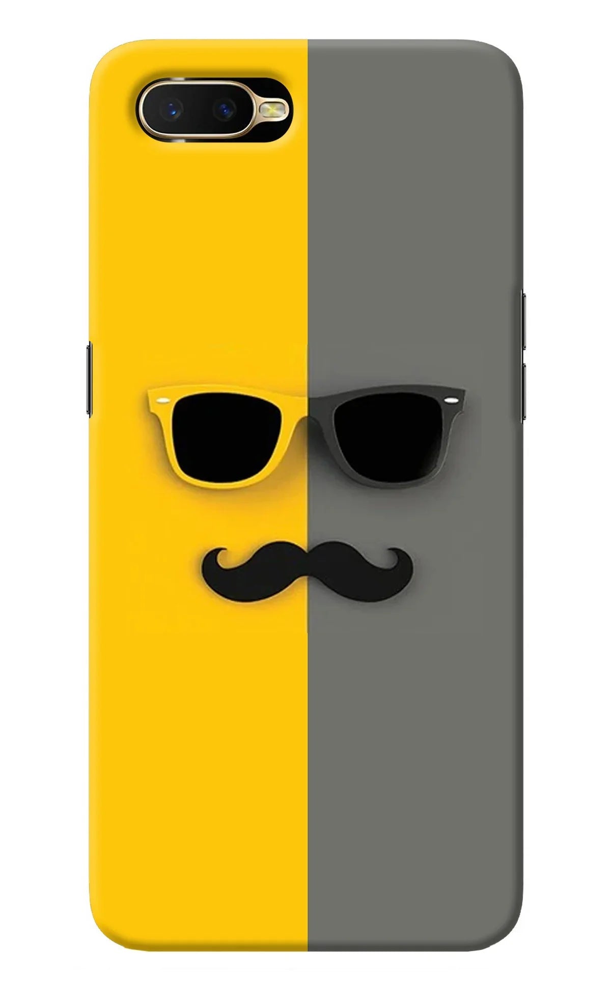 Sunglasses with Mustache Oppo K1 Back Cover