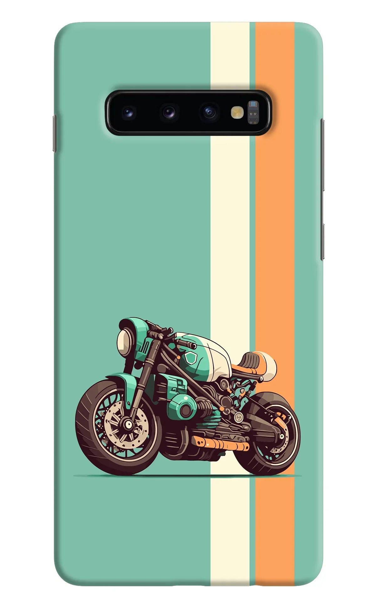 Striped Moto Drift Samsung S10 Plus Back Cover