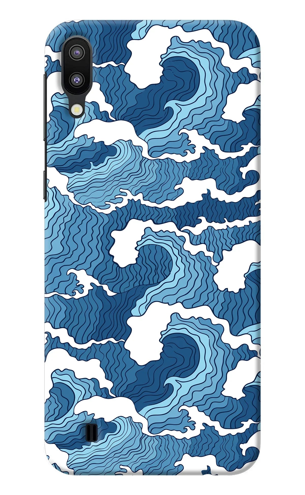 Blue Waves Samsung M10 Back Cover