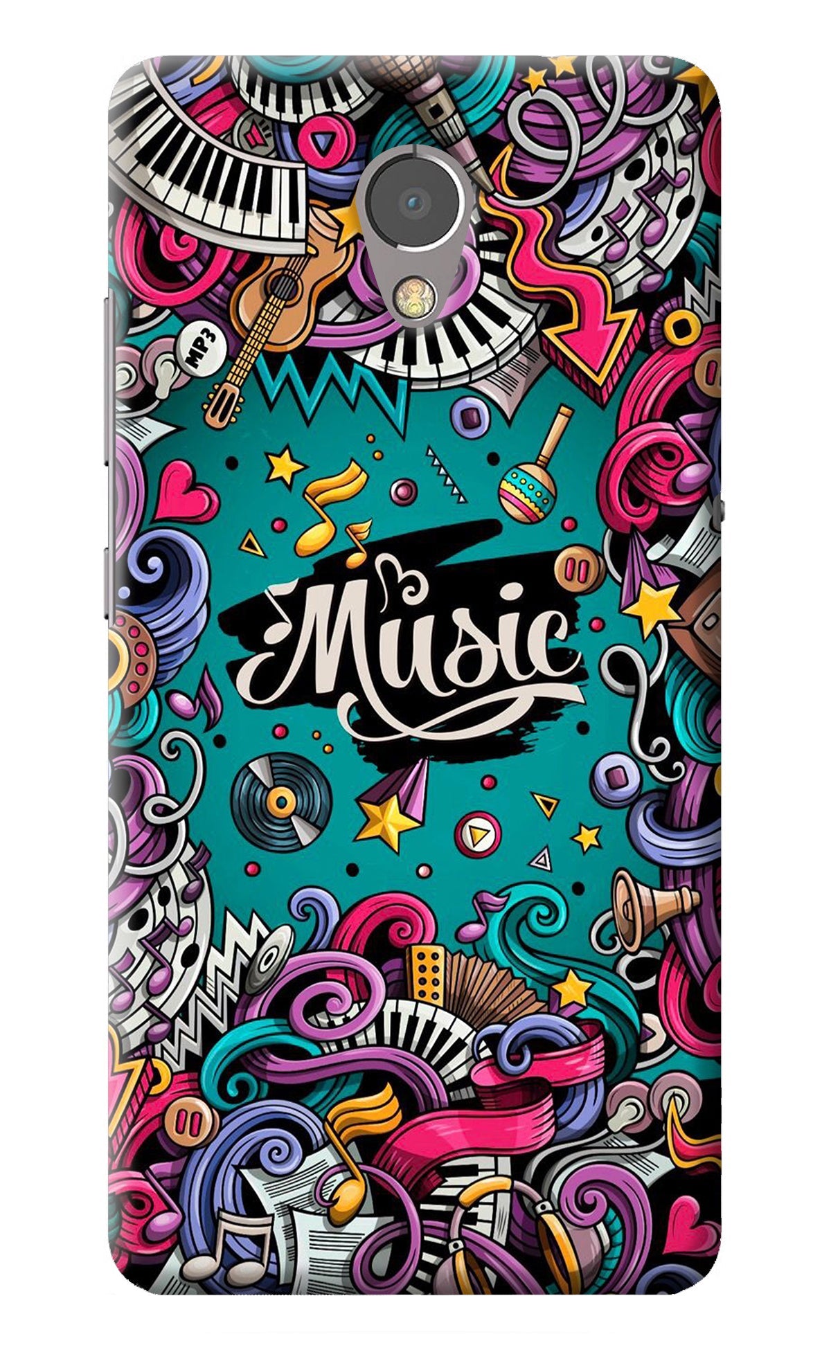 Music Graffiti Lenovo P2 Back Cover