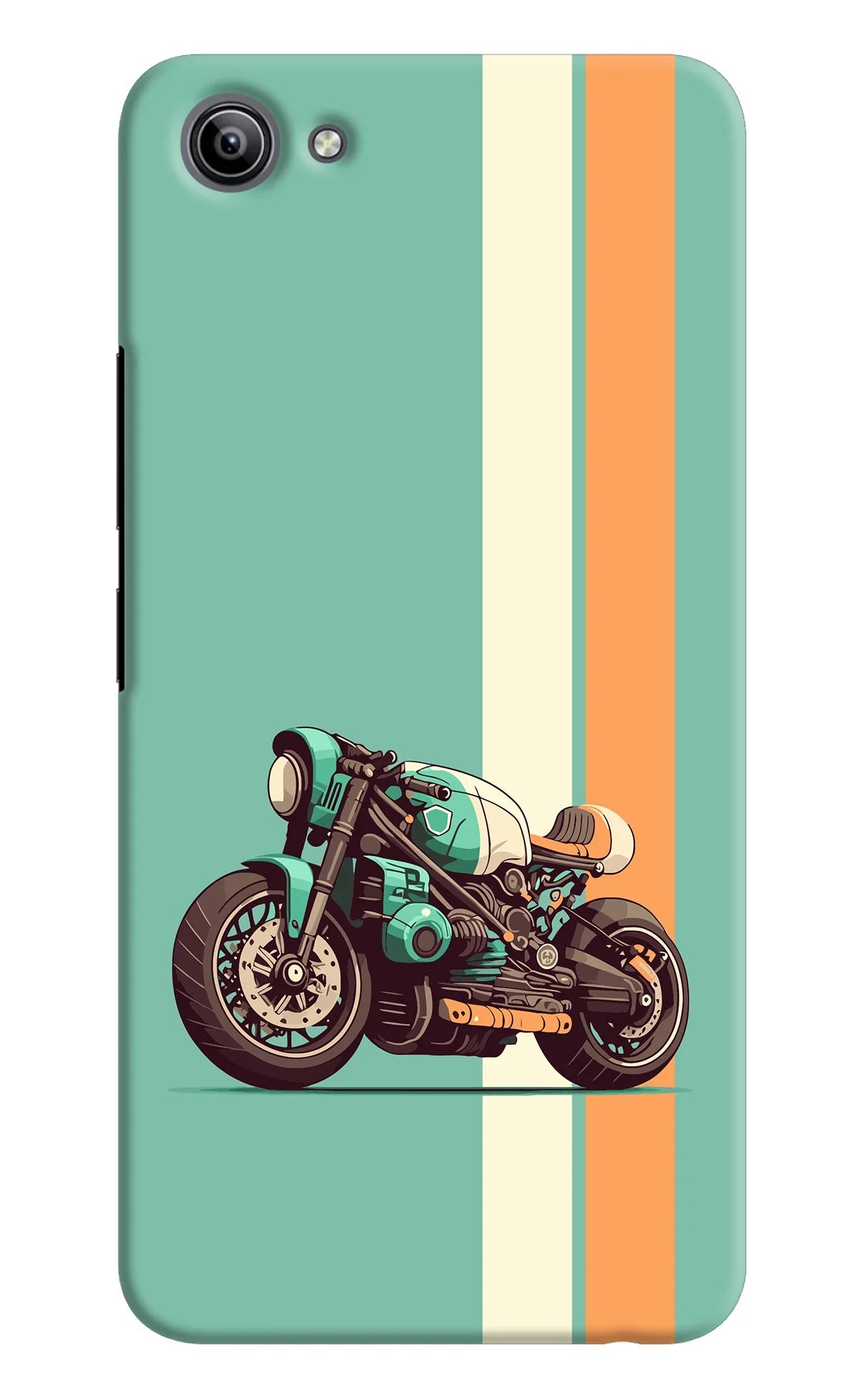 Striped Moto Drift Vivo Y81i Back Cover