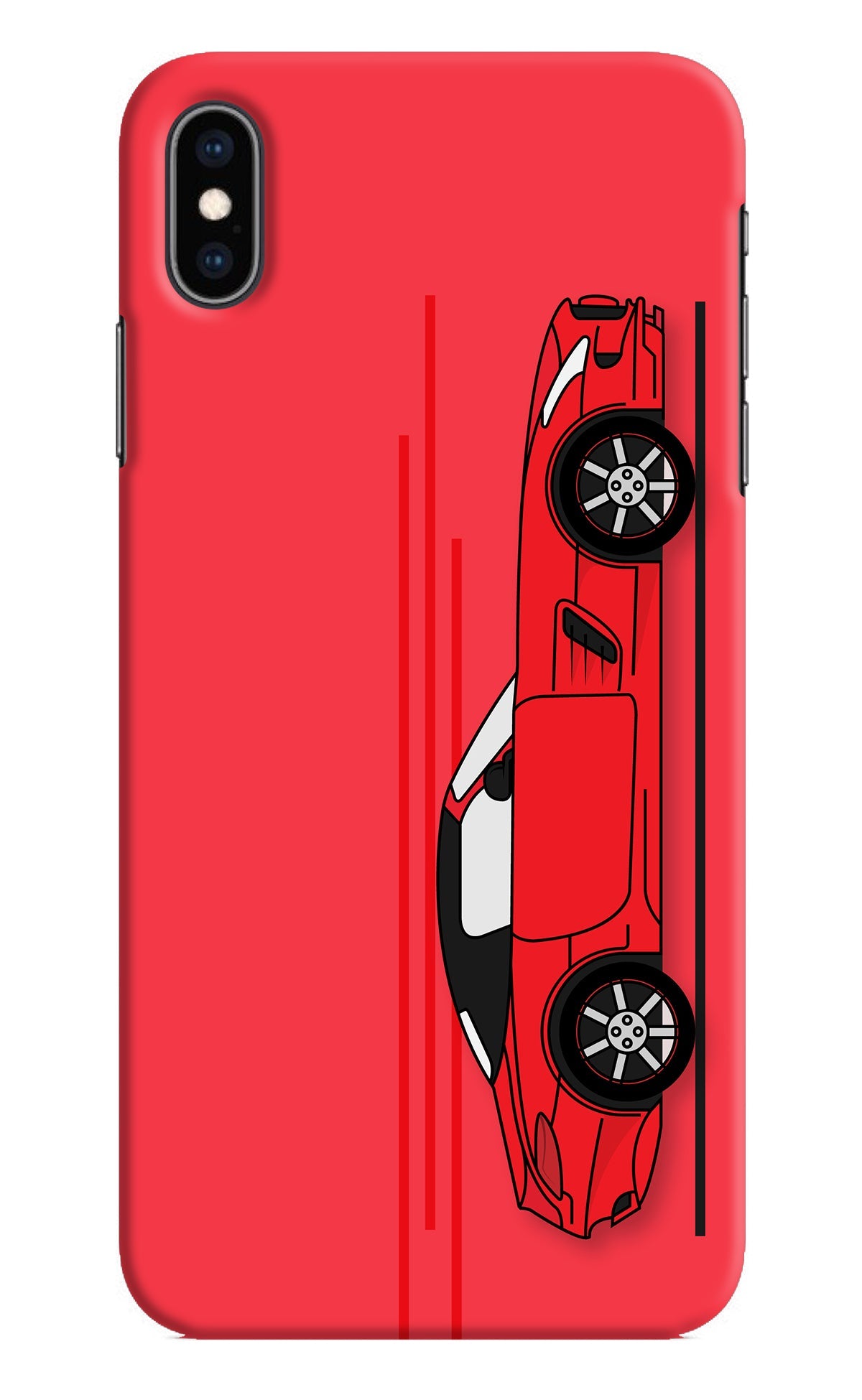 Red Velocity iPhone XS Max Back Cover
