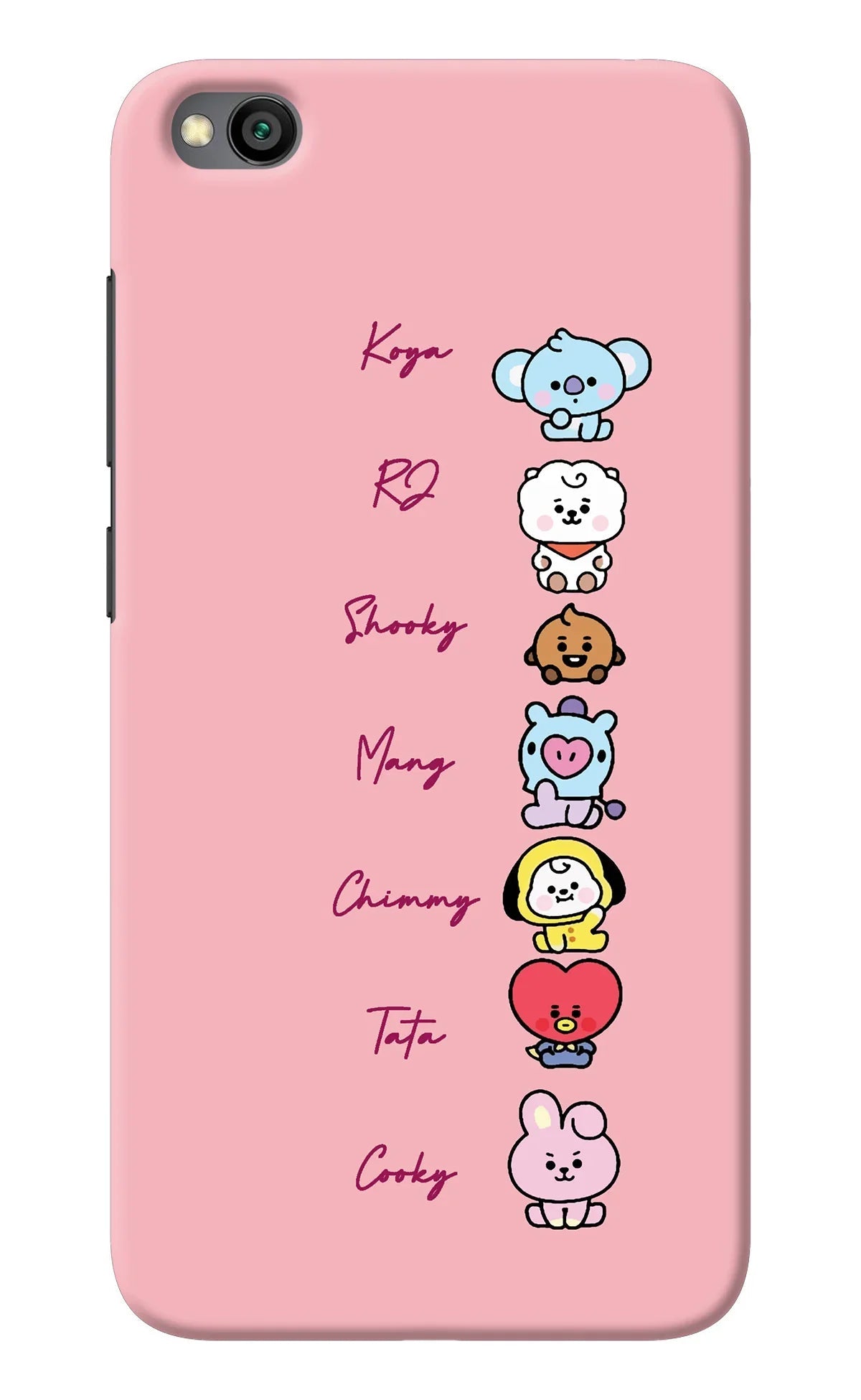BTS names Redmi Go Back Cover