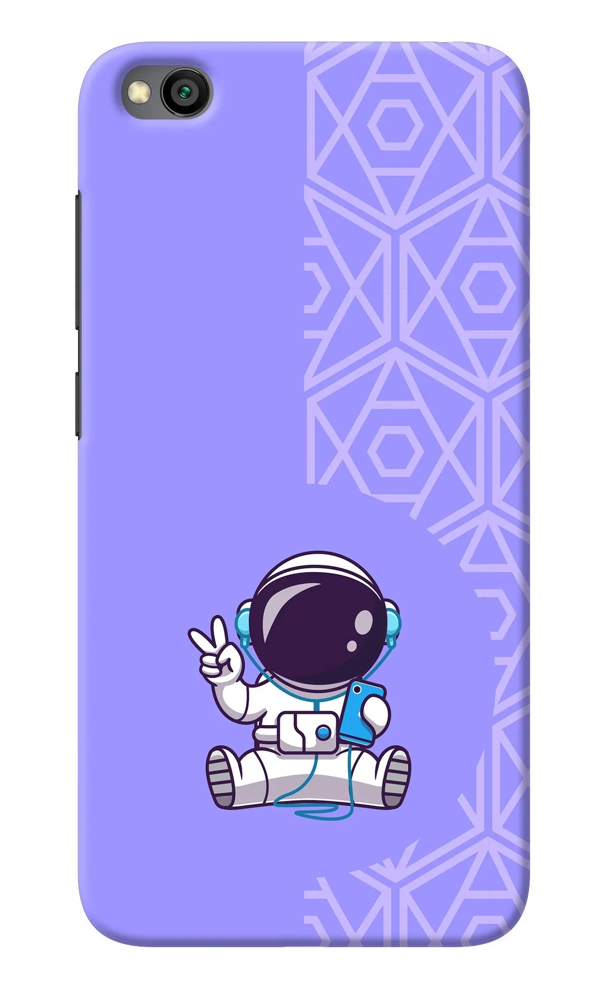 Cute Astronaut Chilling Redmi Go Back Cover