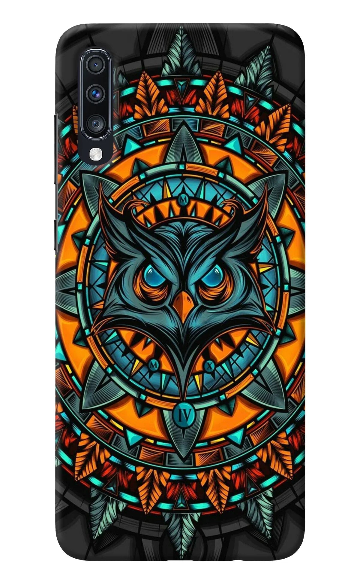Angry Owl Art Samsung A70 Back Cover