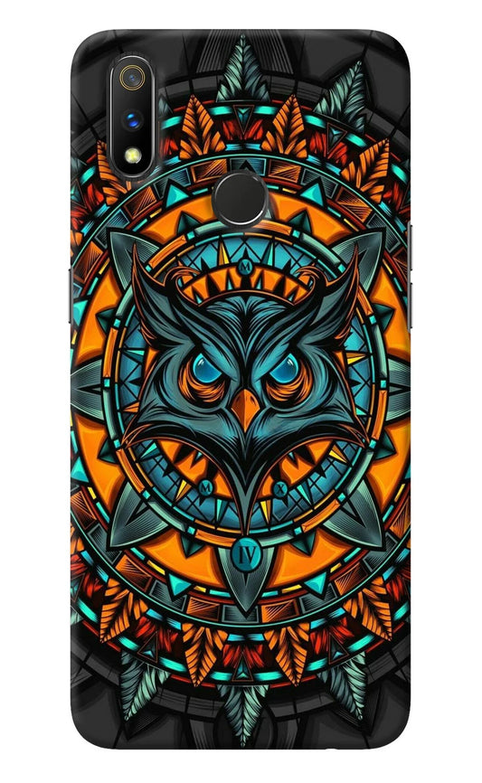 Angry Owl Art Realme 3 Pro Back Cover