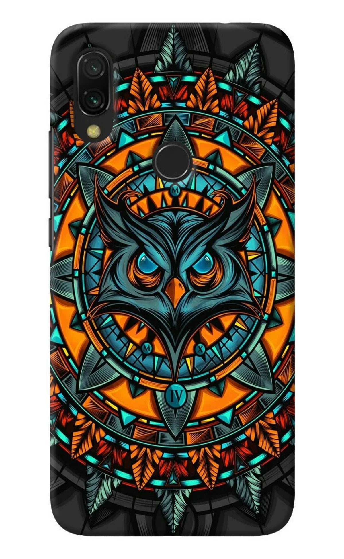 Angry Owl Art Redmi 7 Back Cover
