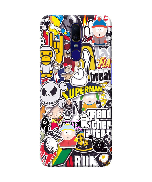 Sticker Bomb Oppo F11 Back Cover