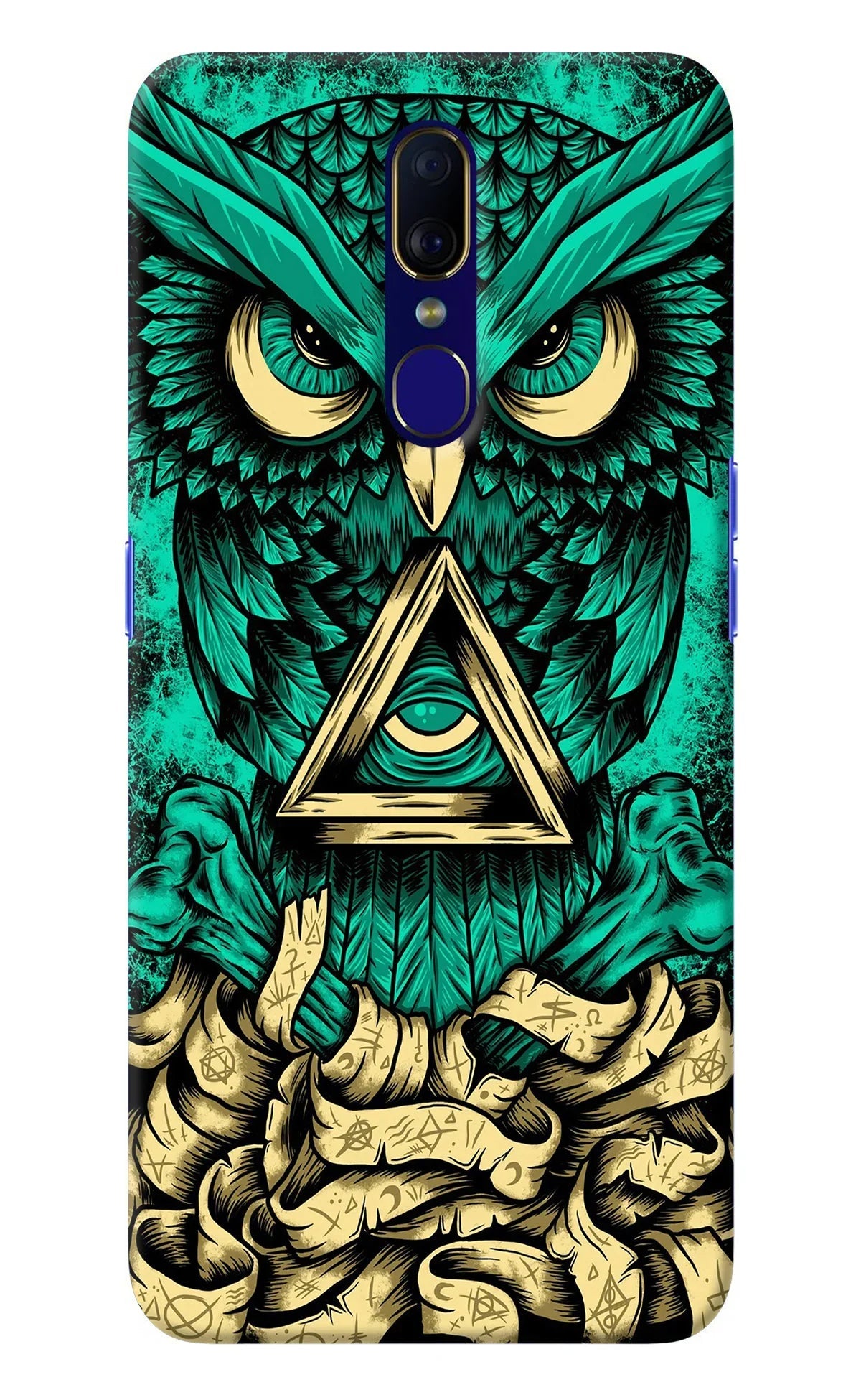 Green Owl Oppo F11 Back Cover