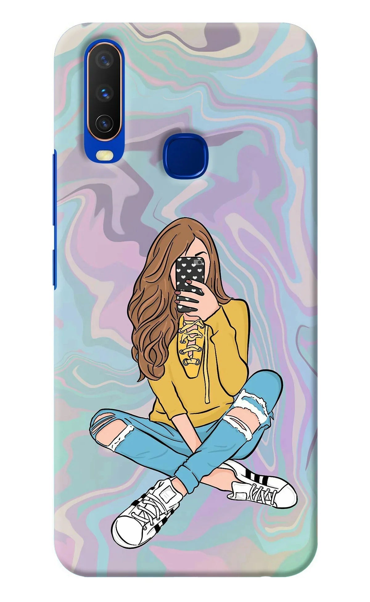 Selfie Girl Vivo Y15/Y17 Back Cover