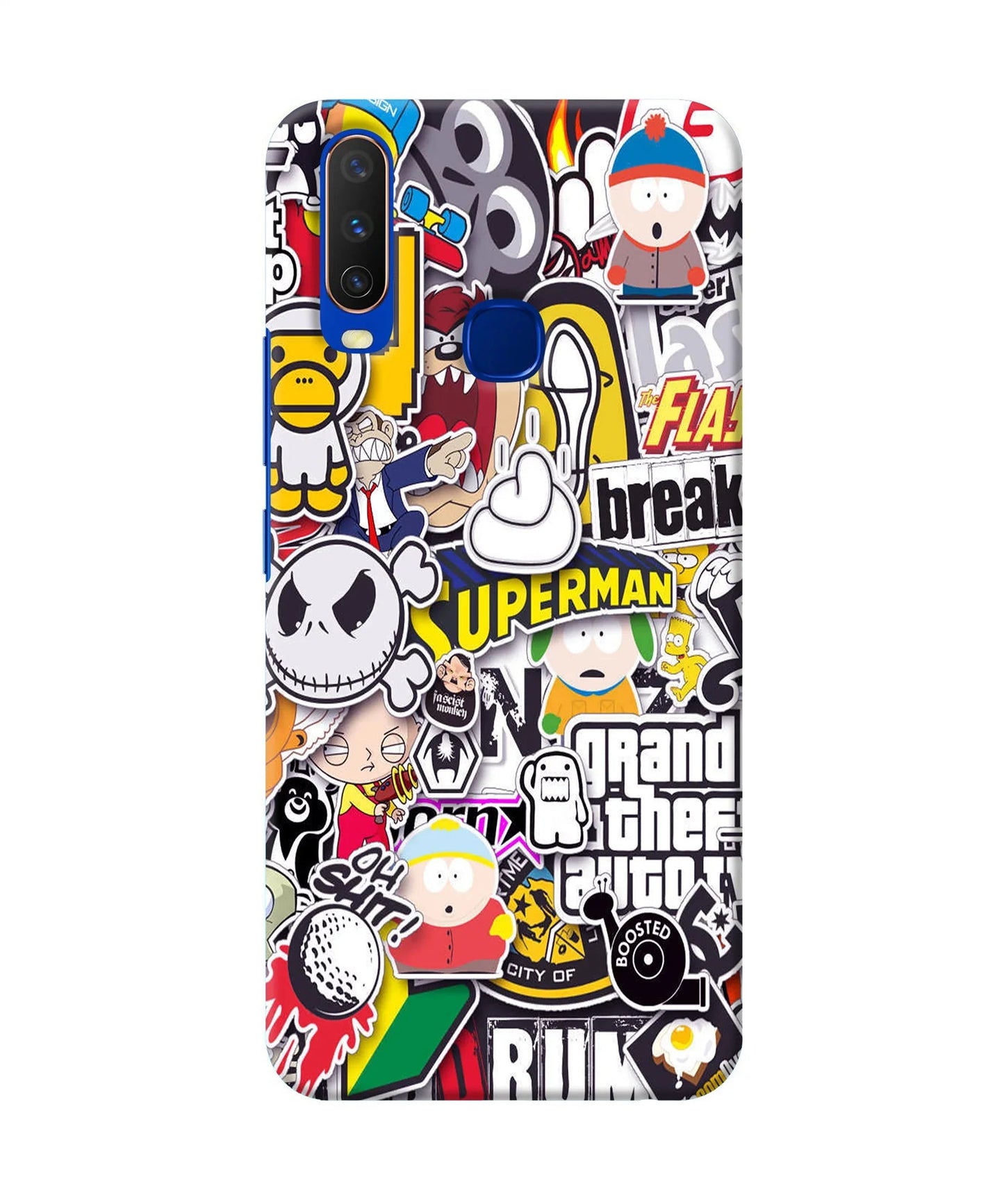 Sticker Bomb Vivo Y15/Y17 Back Cover