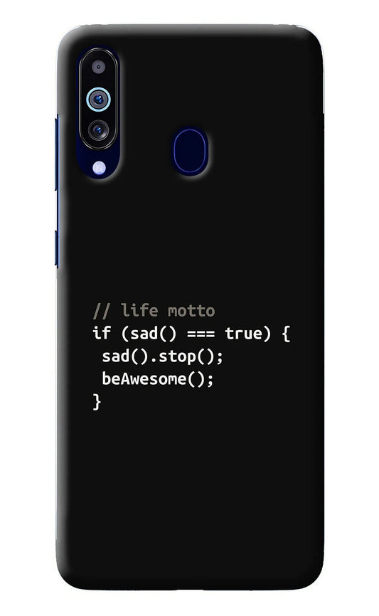 Life Motto Code Samsung M40/A60 Back Cover