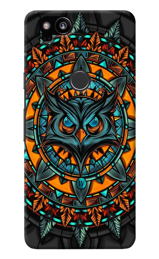 Angry Owl Art Google Pixel 2 Back Cover