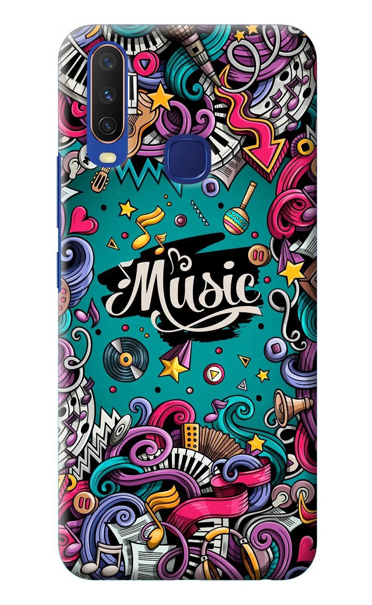 Music Graffiti Vivo Y11/Y12/U10 Back Cover