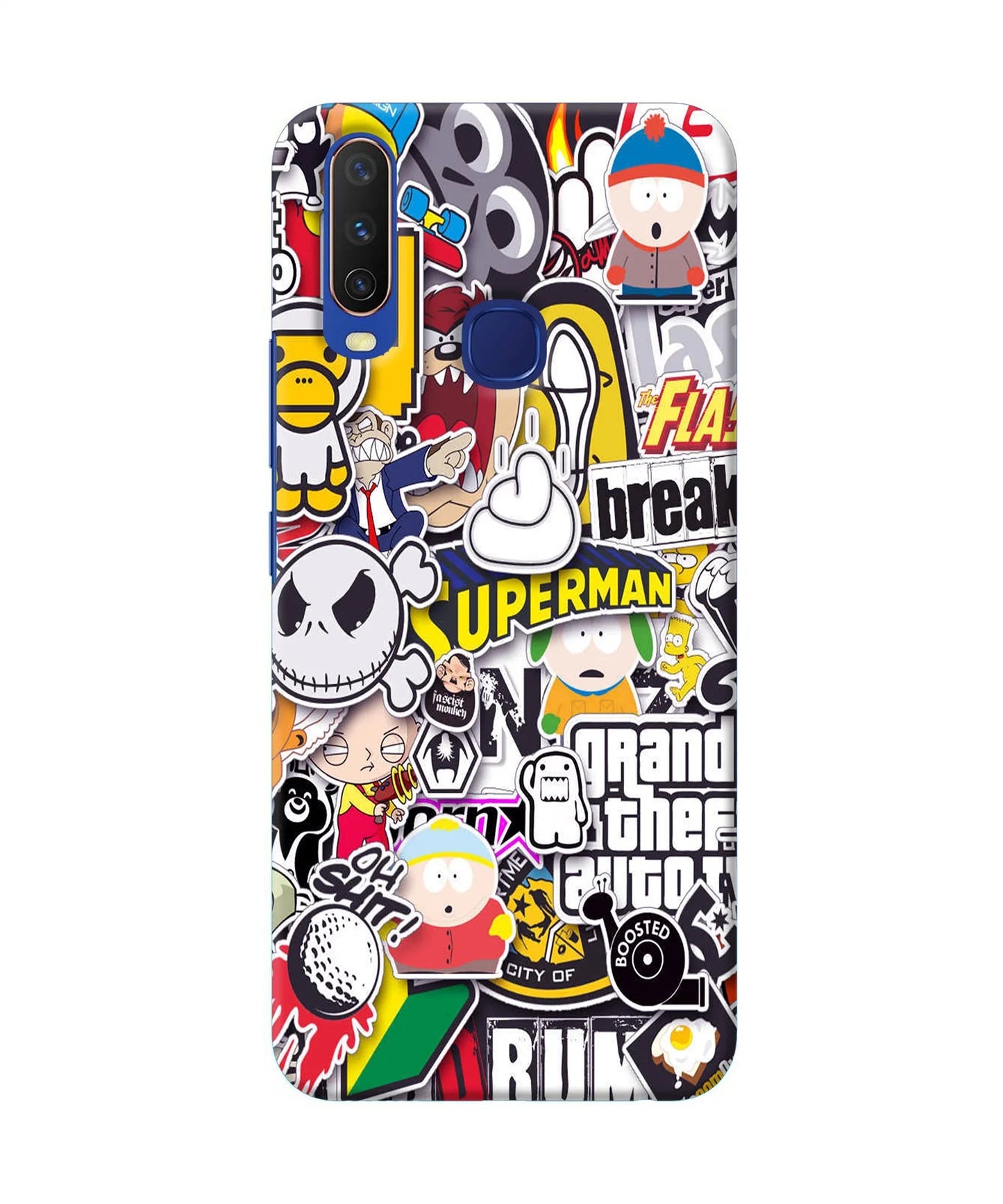 Sticker Bomb Vivo Y11/Y12/U10 Back Cover