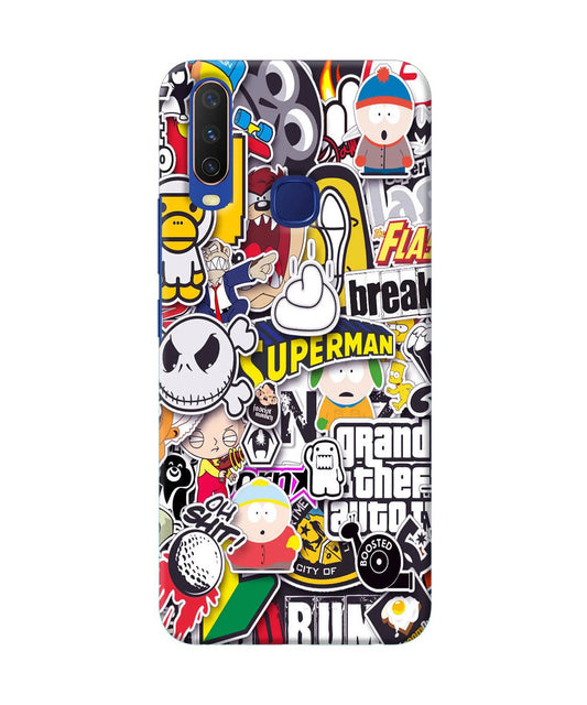 Sticker Bomb Vivo Y11/Y12/U10 Back Cover