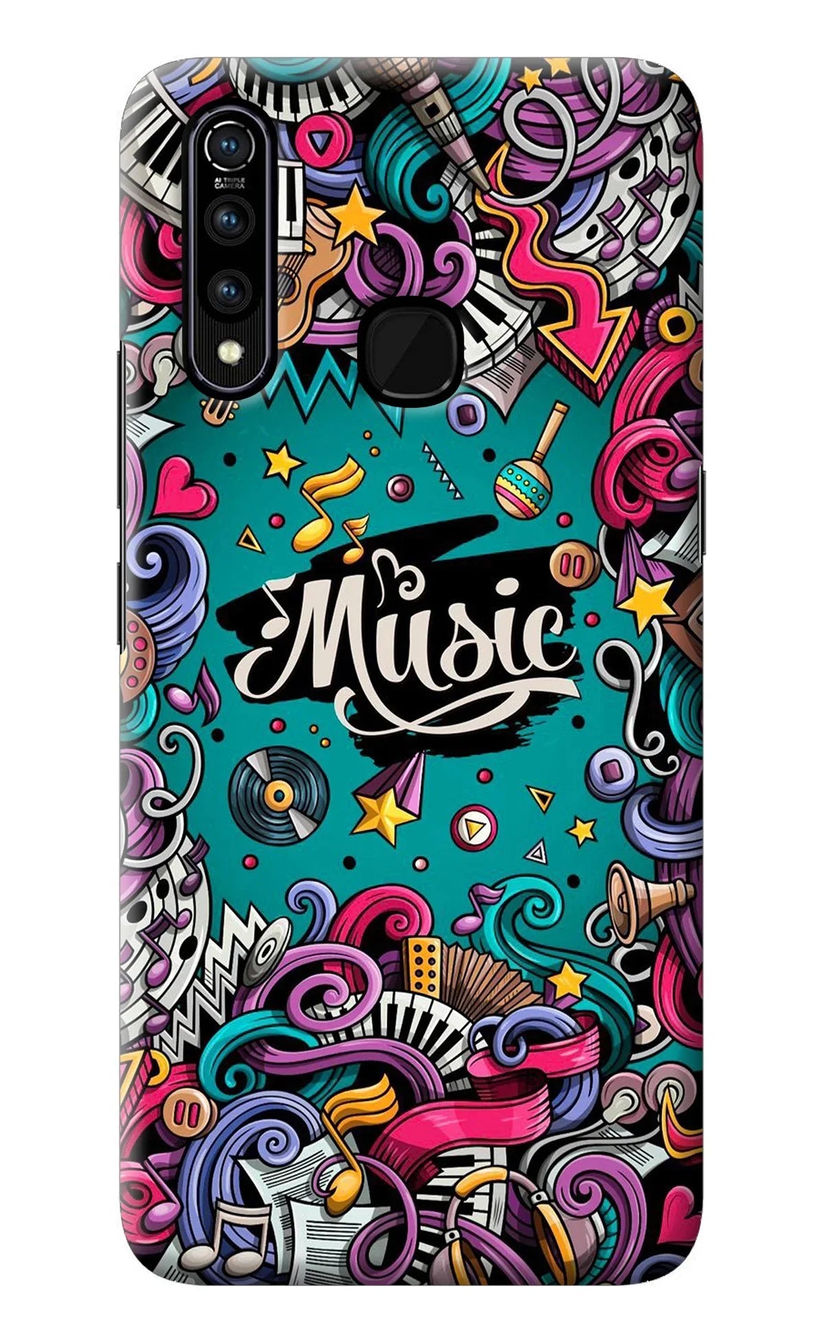 Music Graffiti Vivo Z1 Pro Back Cover