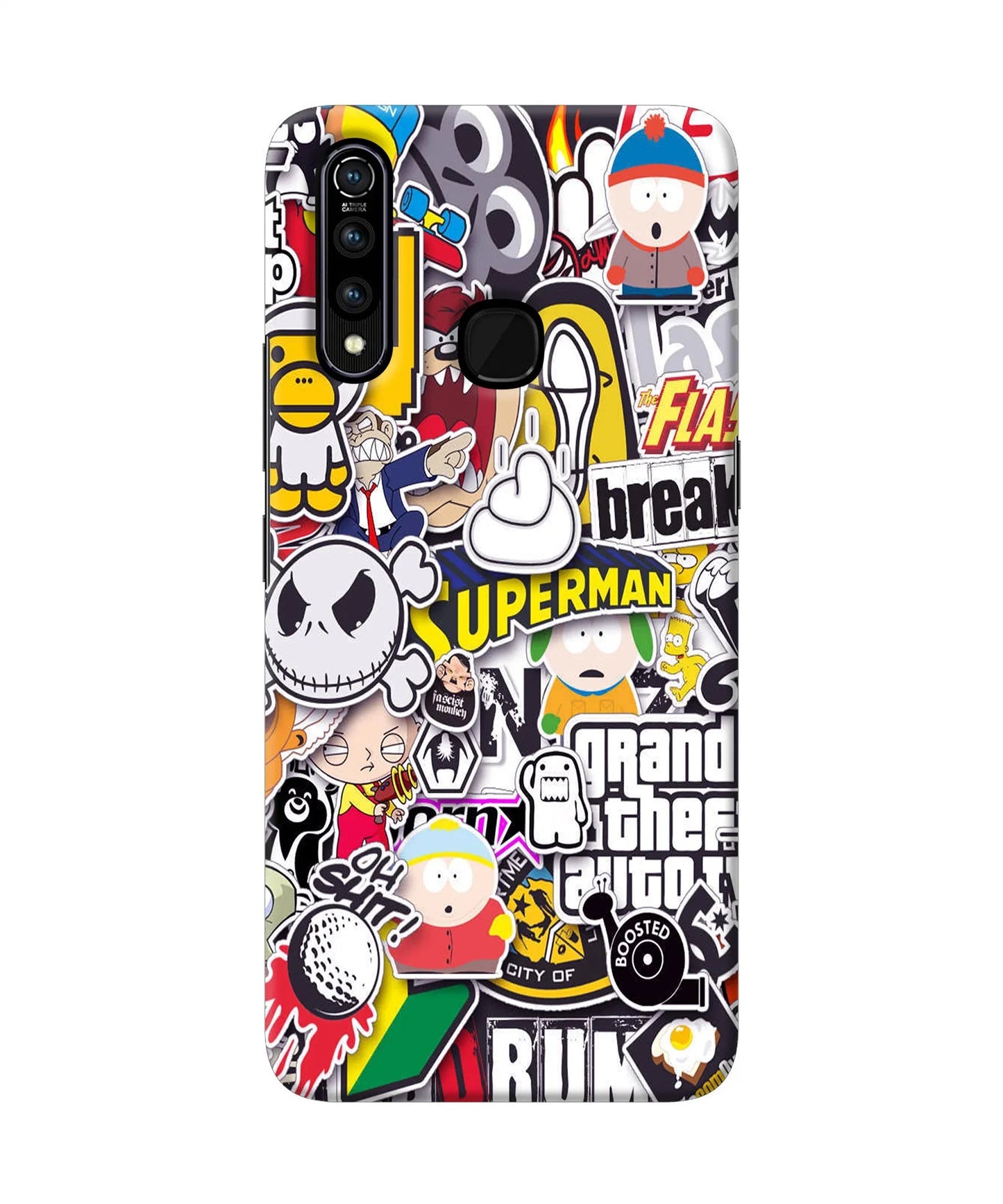 Sticker Bomb Vivo Z1 Pro Back Cover