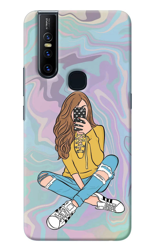 Selfie Girl Vivo V15 Back Cover