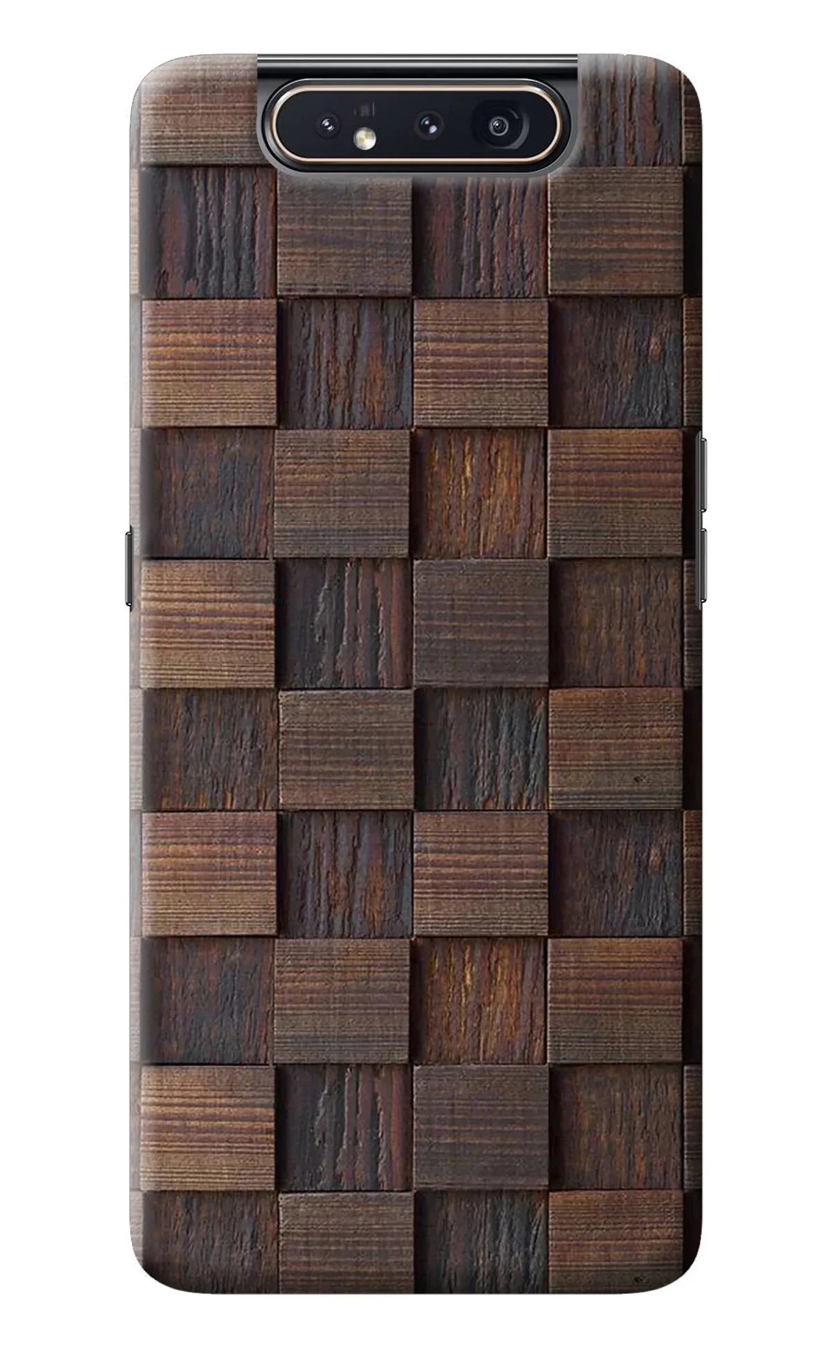 Wooden Cube Design Samsung A80 Back Cover