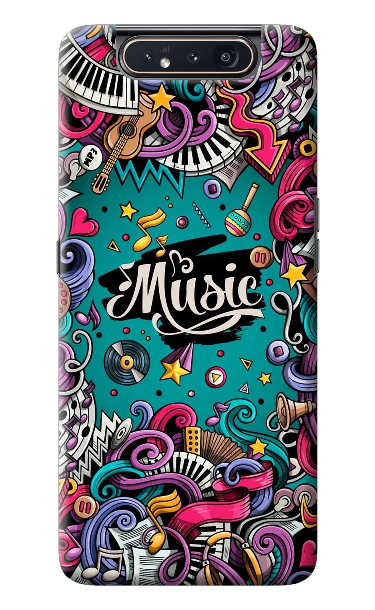 Music Graffiti Samsung A80 Back Cover