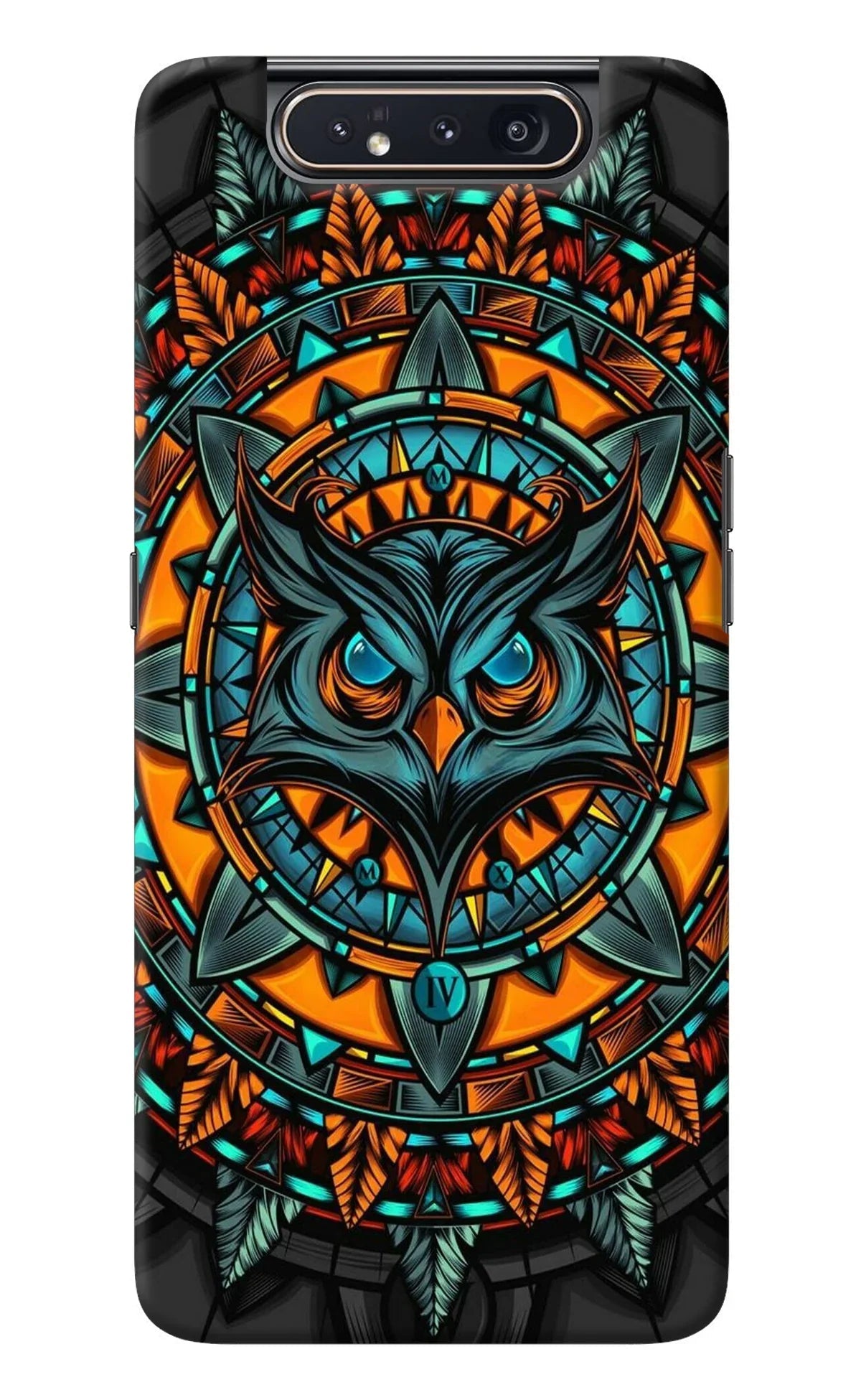 Angry Owl Art Samsung A80 Back Cover