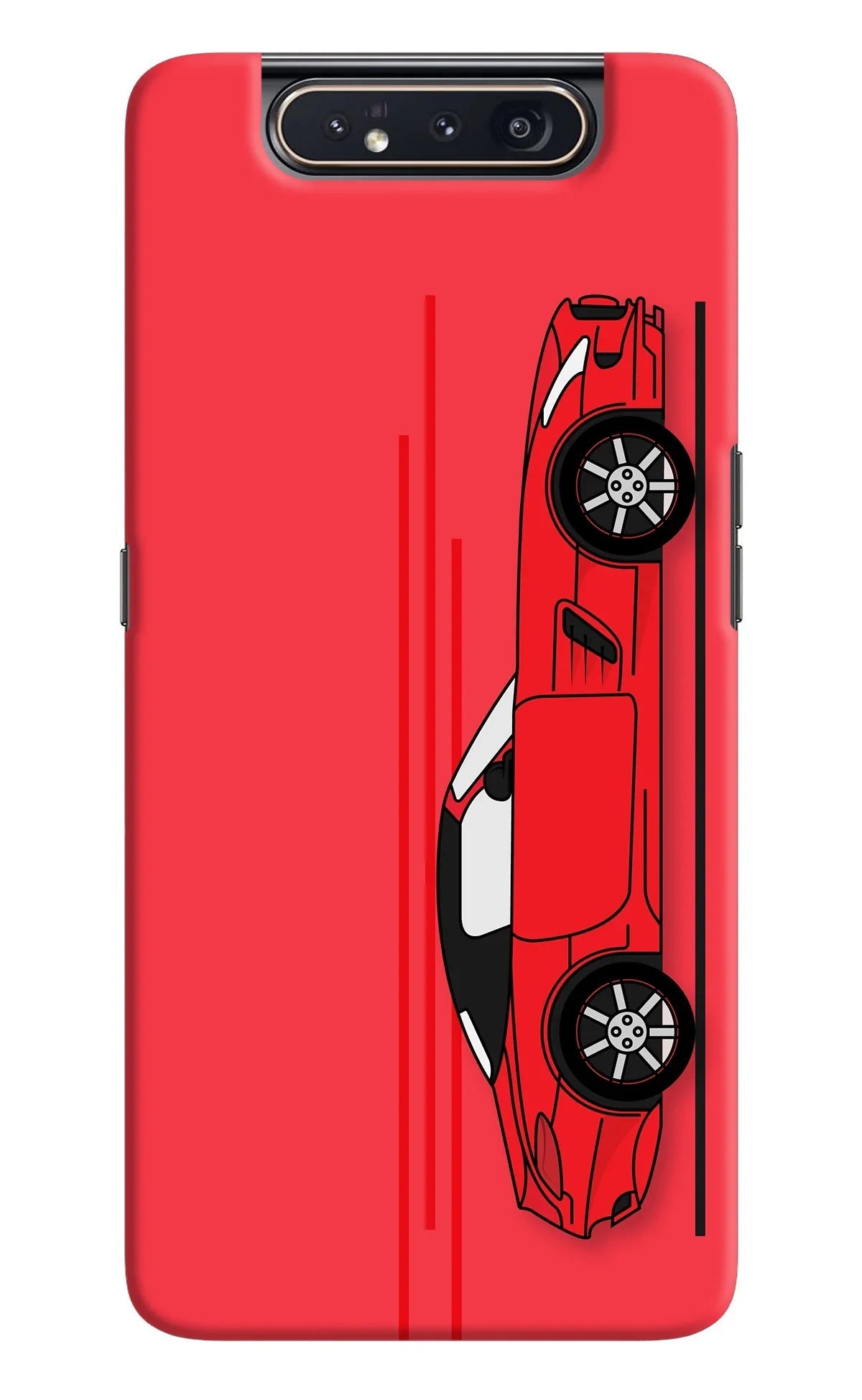 Red Velocity Samsung A80 Back Cover