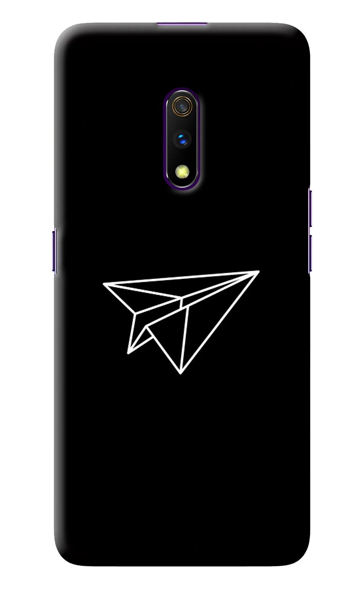 Paper Plane White Realme X Back Cover