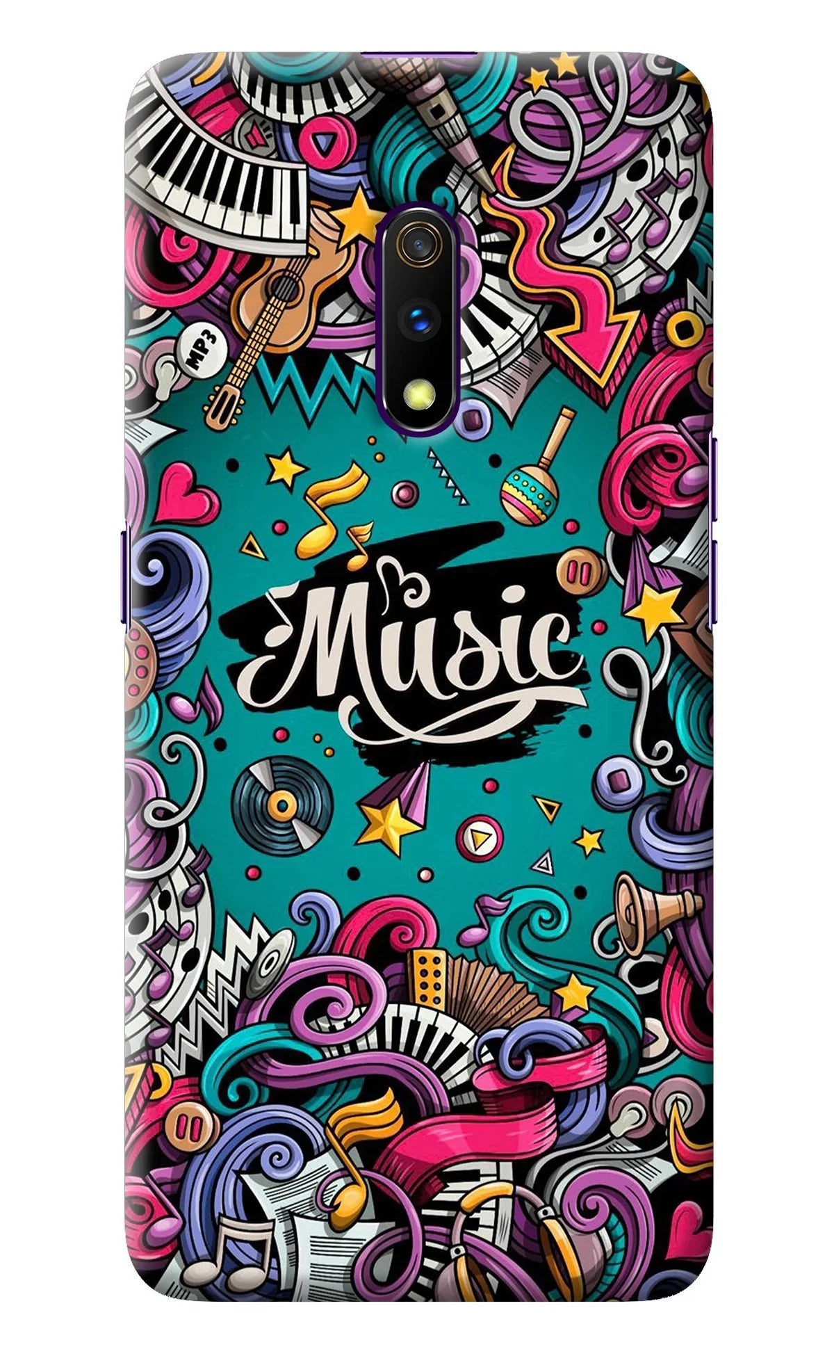 Music Graffiti Realme X Back Cover