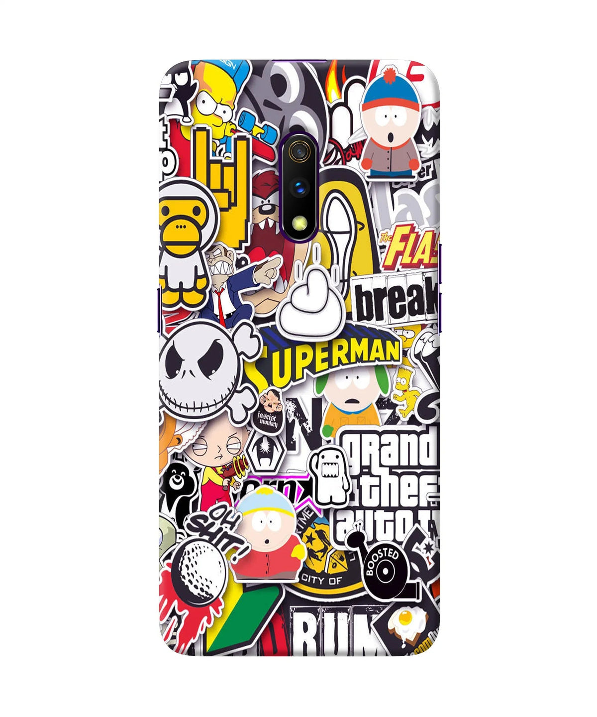 Sticker Bomb Realme X Back Cover
