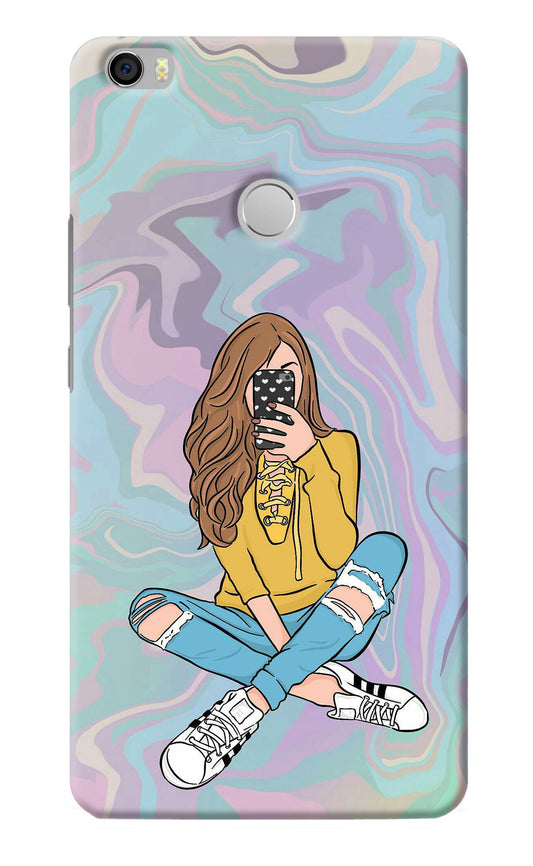 Selfie Girl Mi Max Back Cover