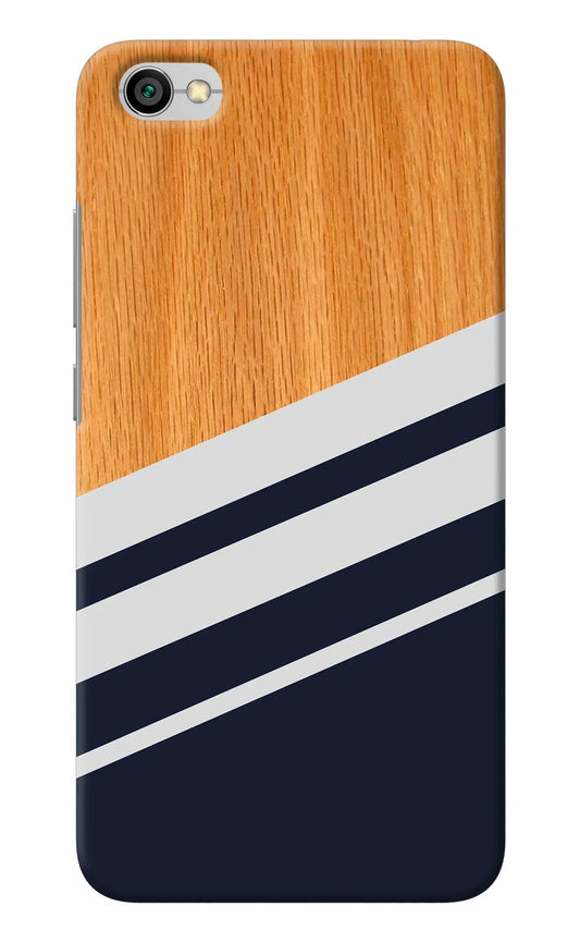 Blue and white wooden Redmi Y1 Lite Back Cover