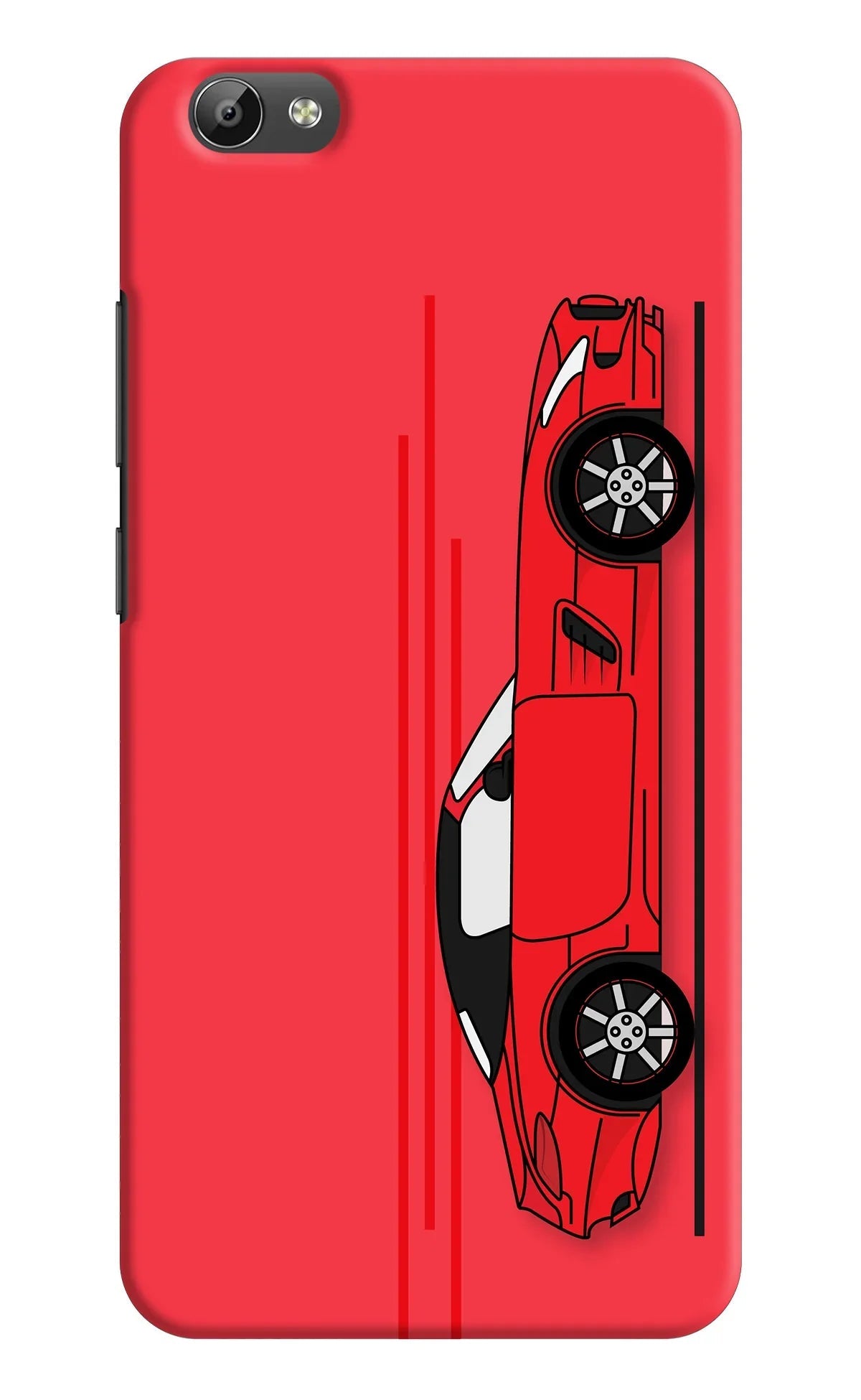 Red Velocity Vivo Y66 Back Cover