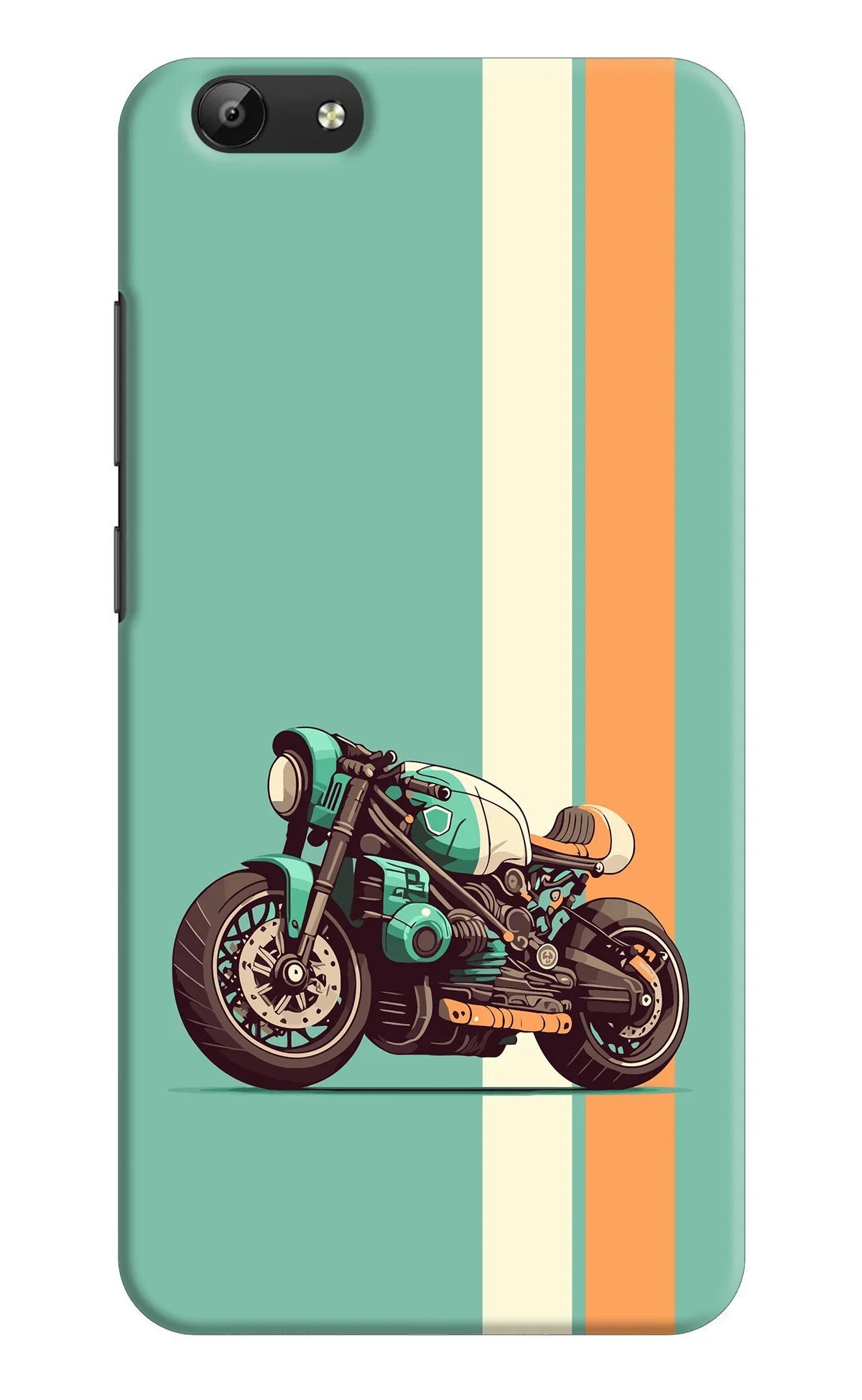 Striped Moto Drift Vivo Y69 Back Cover