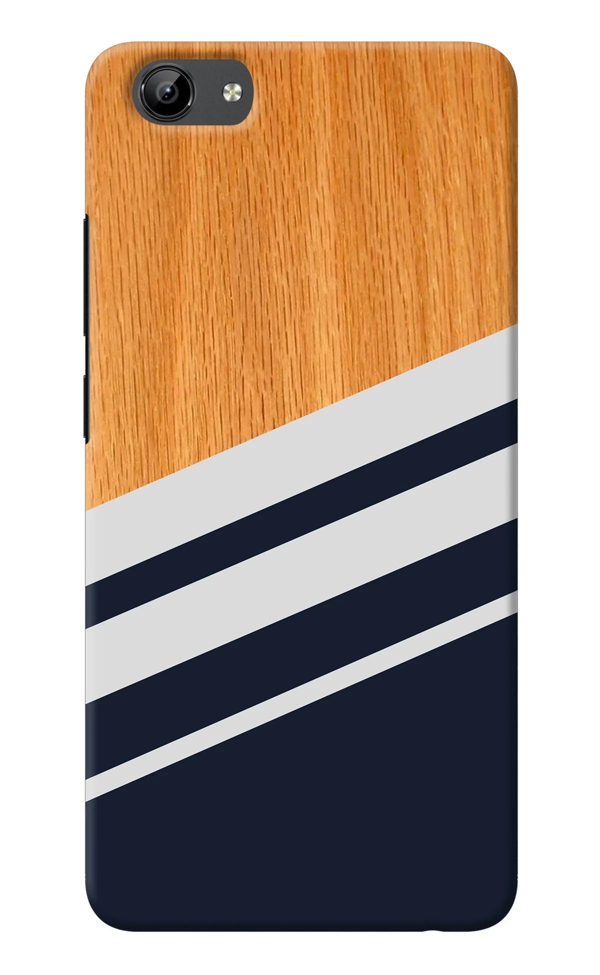 Blue and white wooden Vivo Y71 Back Cover