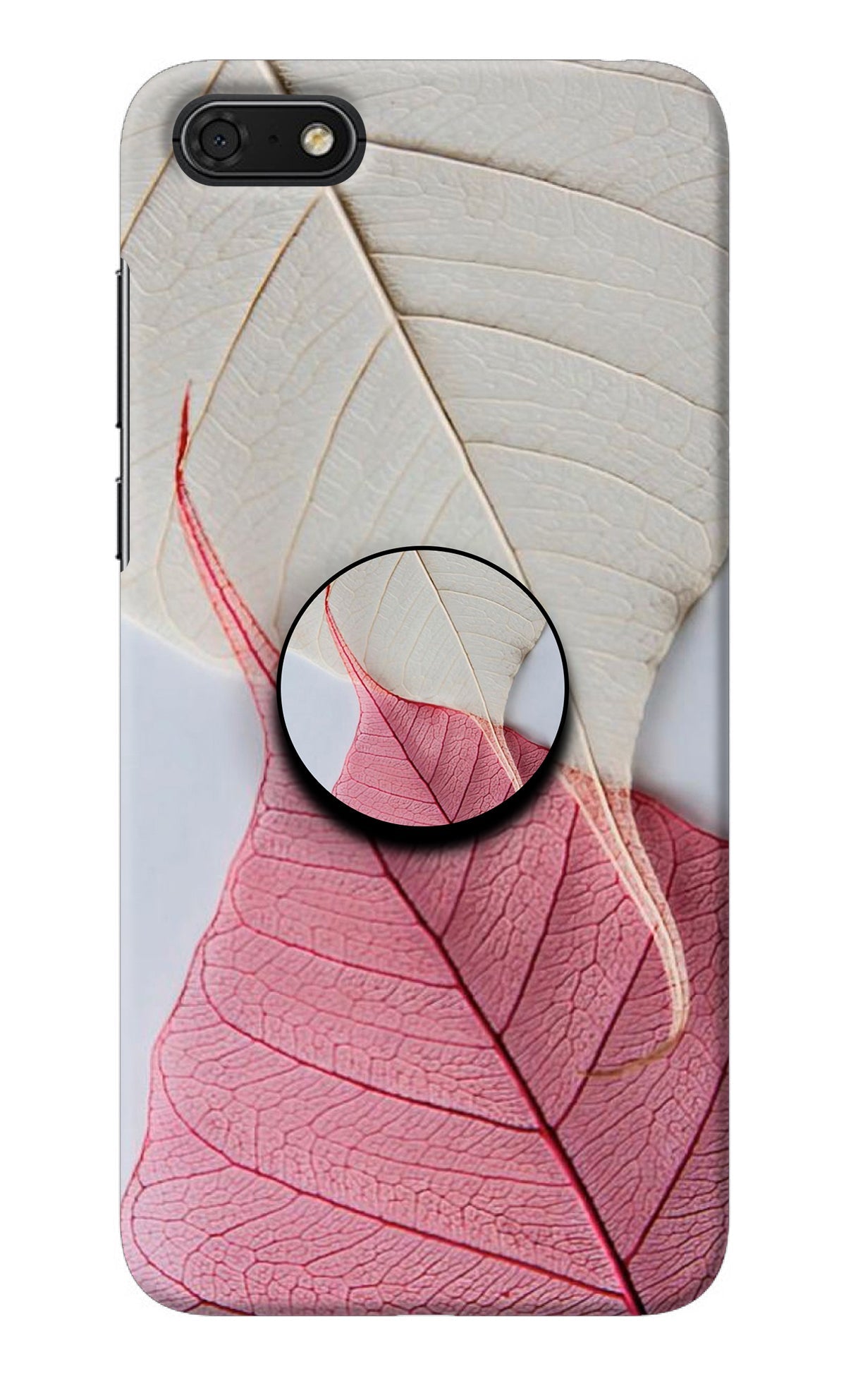 White Pink Leaf Honor 7S Pop Case