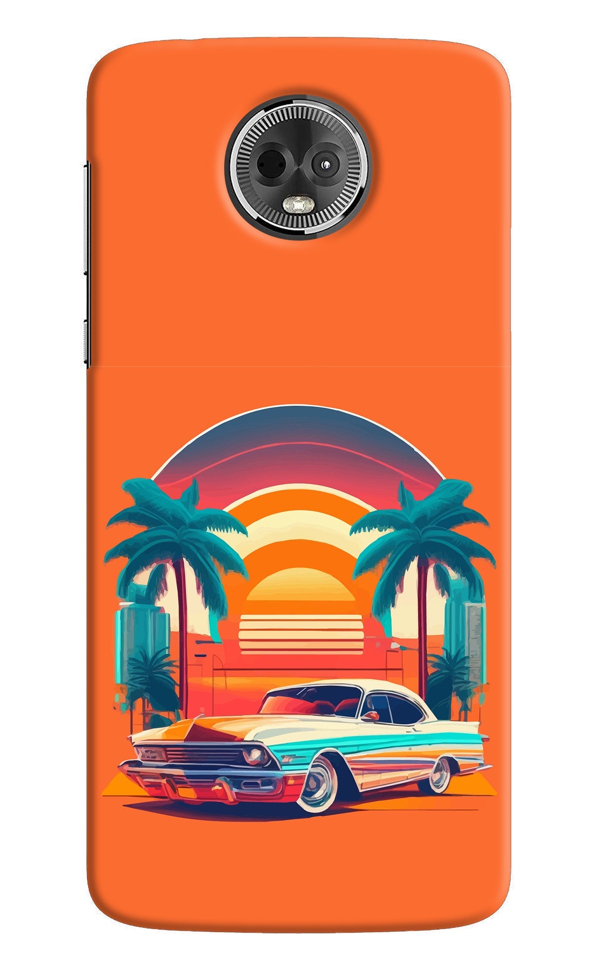 Palm Drive 80s Moto E5 Plus Back Cover