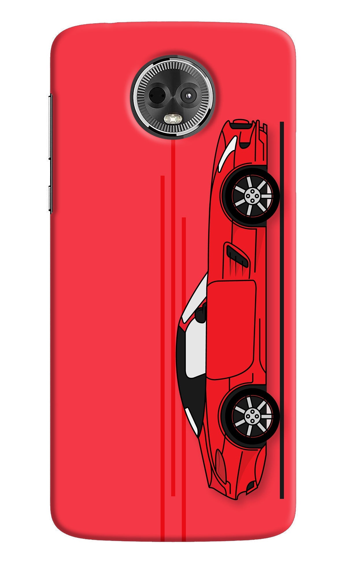 Red Velocity Moto E5 Plus Back Cover