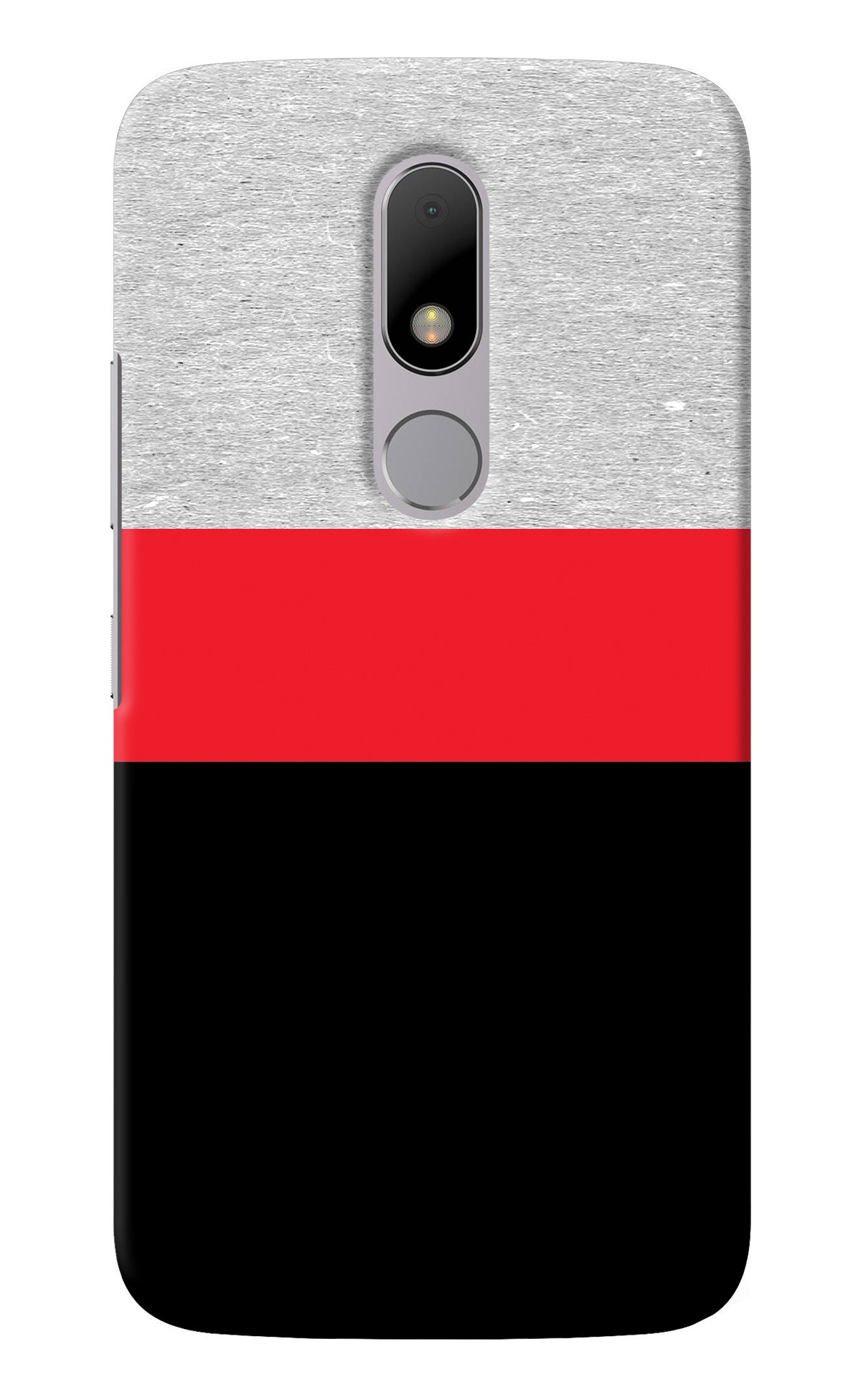 Tri Color Pattern Moto M Back Cover