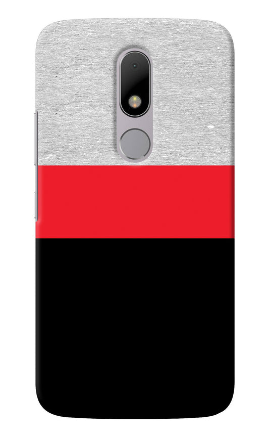 Tri Color Pattern Moto M Back Cover